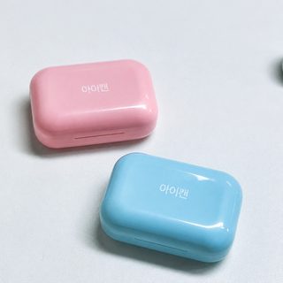 케다 심플 마카롱 배색 ins 윈드 렌즈 케이스 반려함 콘택트렌즈 케이스 듀