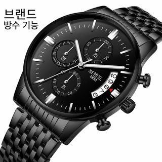 WLISTH S959 남성용 쿼츠 손목시계 30M 방수 야광 스테인리스 밴드 틱톡 스타일