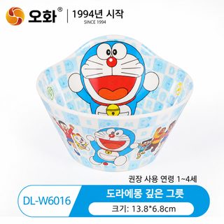 도라에몽 어린이 멜라민 식기 유아용 그릇 접시 물컵 스푼 내열 충격방지