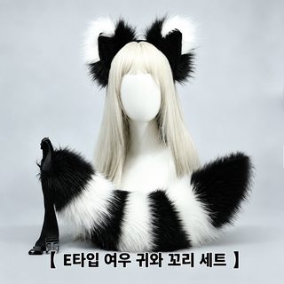 머리 대신 벨벳 짐승 귀 KC 머리 장식 코스프레 꼬리 액세서리 손으로 여우 귀 머리띠 여우 꼬리 세트