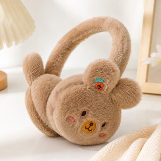 리아 어린이 여자 과일 만화 귀마개 겨울 보온 조절 귀마개 어린이 학생 곰