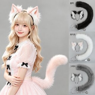 수작 일본계 고양이 귀 짐승 귀 머리띠 만전 고양이 엄마 cos 고양이 귀 머리 장식 여우 귀 모방 짐승 귀