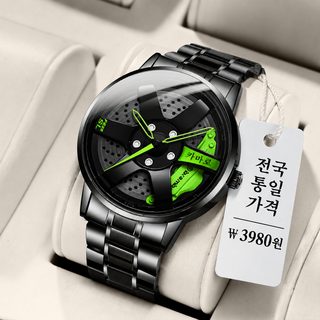 남성용 30M 방수 휠 디자인 쿼츠 손목시계 패션 원형 다이얼 시계 T37 T38