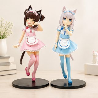 고양이 낙원 초콜릿과 향란자 서 있는 모습 귀여운 소녀 생일 선물 피규어