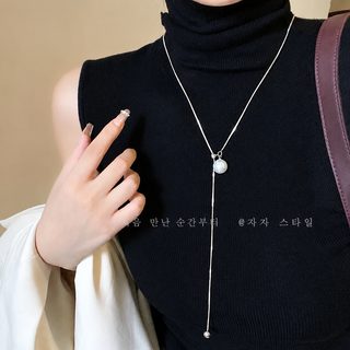 소중 디자인 진주 롱 목걸이 2023년 신상 소중 고급감 심플한 기질 스웨터 체