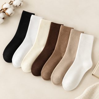 미라드 여성 순면 중목 양말 무골 봉제 보풀 방지 산후 사계절 데일리 양말