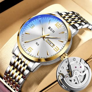 남성 손목시계 모방 전자동 기계 손목시계 야광 쌍달력 방수 비즈니스 석영