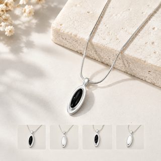 달콤하고 쿨한 타원 위성 펜던트 뱀 뼈 목걸이 심플하고 사치스러운 작은