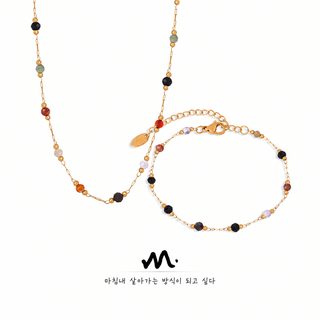 구미 신상 패션 소수 디자인 개성 심플 천연 수제 진주 목걸이 팔찌 세트 액