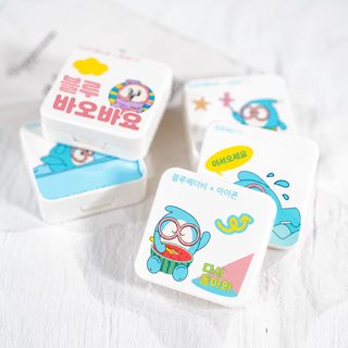 케다 신형 캐릭터 큐티 콘택트렌즈 케이스 근시 렌즈 반려함 수납함 교체함