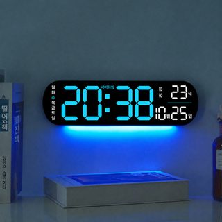 크로스보더 창의 신제품 벽시계 다기능 시계 거실 시계 대형 스크린 LED 디