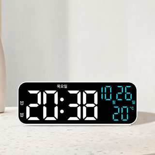 크로스보더 신제품 전자시계 심플 알람 다기능 LED 시계 다조 알람 9인치 시