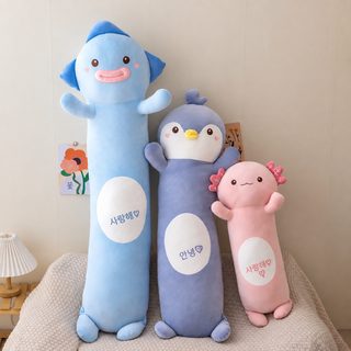 만화 긴 쿠션 큰 벨벳 장난감 다리 끼워 잠 소녀 점심 휴식 침대 머리 쿠션