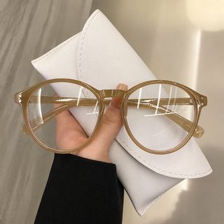 블루라이트 차단 안경 원형 패션 안경 성인용 평광 렌즈 안티포그 안경테