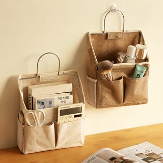 포예문 뒤 수납 걸이 봉투 벽걸이식 저장 바구니 가정용 대용량 잡동사니