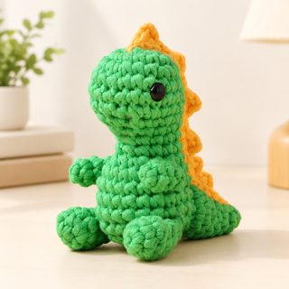 공룡 코바늘 인형 만들기 DIY 뜨개질 재료 키트