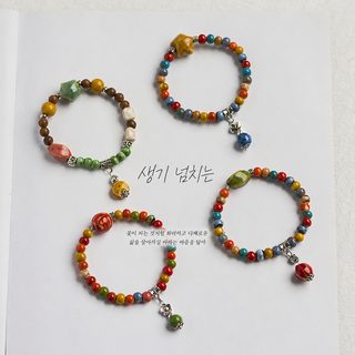 징더전 도자기 감성 수공예 매듭 팔찌 남녀공용 빈티지 국풍 우정팔찌 여행