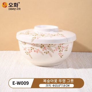 우허 식품용 복숭아꽃 멜라민 그릇 접시 트레이 가정용 식당 식기