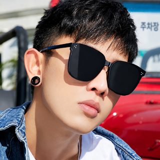 GN 블랙 남녀공용 선글라스 UV400 자외선 차단 오버사이즈 타원형 풀프레임