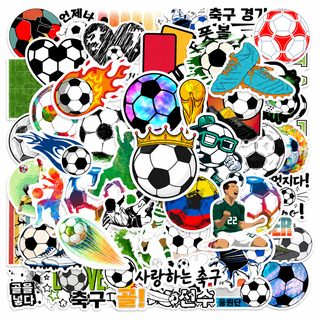 50장 신형 크로스보더 축구 낙서 스티커 트렁크 핸드폰 케이스 태블릿 물컵