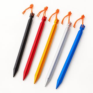 캠핑 텐트 타프 고정용 알루미늄 삼각 팩 23cm 스트랩 포함
