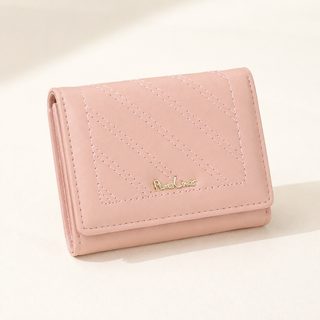 여성용 PU 미니 3단 반지갑 카드 수납 동전지갑