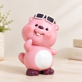 귀여운 아기 비버 블라인드 박스 레진 피규어 장식 소품 랜덤 토이