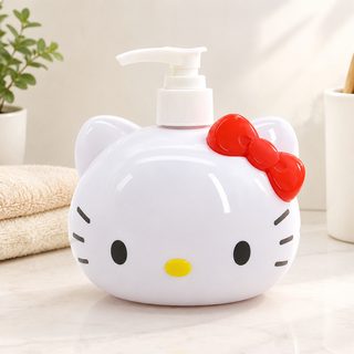 고양이 머리 캐릭터 펌프 디스펜서 450ml 샴푸 바디워시 손세정제 리필용기