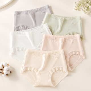 보나스 모달 팬티 여자 순면 가랑이 항균 가랑이 흔적 없는 레이스 섹시한