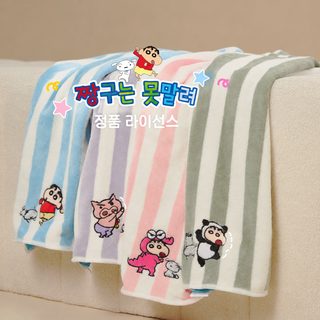 정품 크레파스 짱구 수건 코랄 벨벳은 순면보다 흡수 속건 수건 머리를 닦