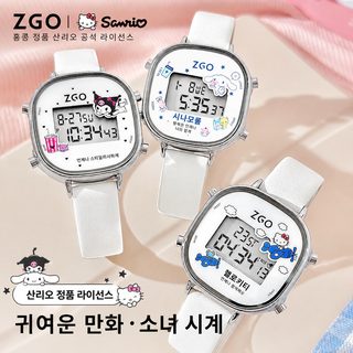 정항 HelloKitty 시나모롤 여성·여아 학생용 야광 30M 방수 전자 손목시계