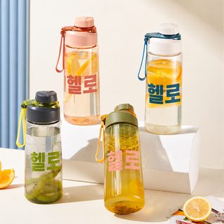 심플한 여름 물컵 ins 스페이스컵 끈 들기 방지 운동 수행 컵 간이 waterbottle