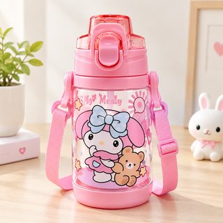 어린이 캐릭터 물병 400ml 잠금형 빨대컵 크로스백 스트랩 물통