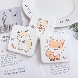 케다 신형 귀여운 캐릭터 작은 세척 렌즈 케이스 렌즈 케이스 반려함 듀얼