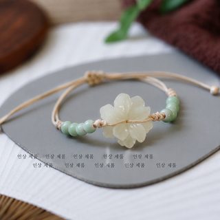 신중식 꽃 짜임 팔찌 도매 오리지널 디자인 소규모 복고 손장식 민족풍 도자기 손끈 장식