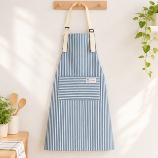 신형 면마 앞치마 가정용 여자 주방 요리 소청신 얇은 통기형 작업복 면마 둘레 밀크티