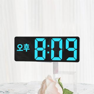 컬러 아이디어 다기능 전자시계 심플 대형 스크린 시계 알람시계 학생시계 다종 거울면 0712