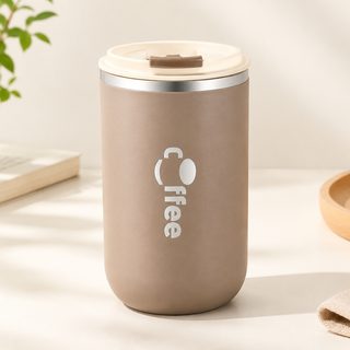 휴대용 뚜껑 커피 텀블러 500ml 사무실 차량용 이중 보온컵