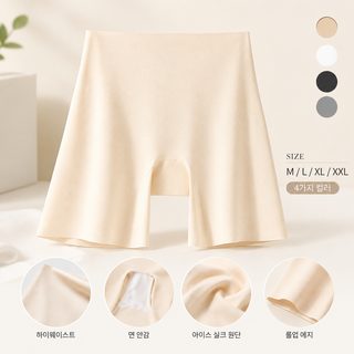 보나스 여성 아이스실크 무봉제 레깅스 하이웨이스트 2in1 면안감 여름 쿨링