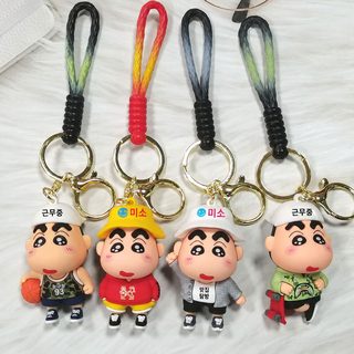 귀염둥이 짱구 스케이트보드 입체 피규어 자동차 열쇠고리 걸이 장식 야시장 노점 인형