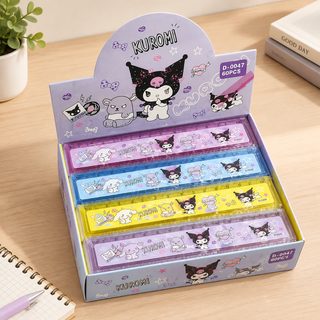 마녀사냥단 자 창의 아크릴 투명 15cm 물결자 학생용 직선자