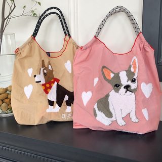 자수가방 하녀백패녀 토트백 나일론 숄더백 대용량 크로스 캔버스백 한국
