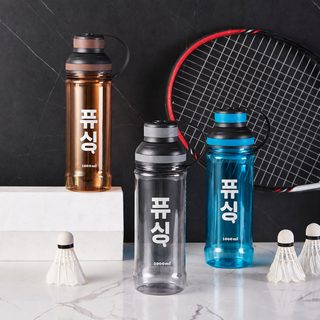 푸싱 대용량 스포츠 물병 PC 내열 텀블러 야외 헬스 운동용 물통 550ml~1500ml