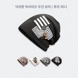 단추 패치 더미 모자 남녀 헐렁헐렁 큰 머리 둘레 포두모자 봄 가을 거리 패