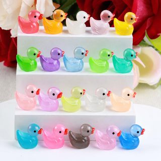 크로스보더 수지 야광 오리 diy 액세서리 헤어 액세서리 부품 미니 차량용