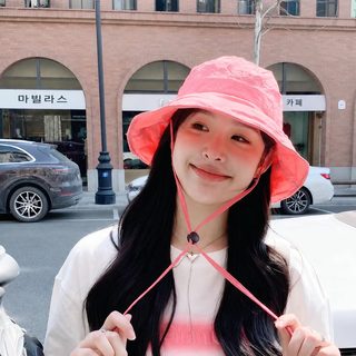 고정 가능한 끈 얇은 어부 모자 여자 봄 여름 야외 자외선 차단 햇빛 차단 모자 달콤 속건 백합 통기