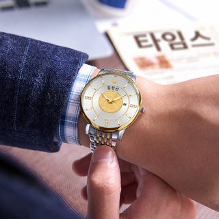 틱톡 대박 가짜 기계 손목시계 남성 손목시계 비즈니스 달력 야광 펀칭 투