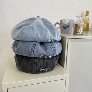 여성 데님 베레모 빅사이즈 56-58cm 일본풍 한스타일 인스타 감성 화가모자