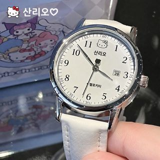 ZGO 정항 삼려구 시계 여고생 손목시계 helloKitty 음소거 방수 학생 석영 시계