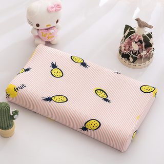A급 태국 천연 어린이 라텍스 베개 44x27cm 순면 커버 유아 초등학생 캐릭터